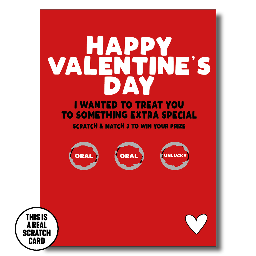 Red Oral Scratch Valentine's Card #1 image